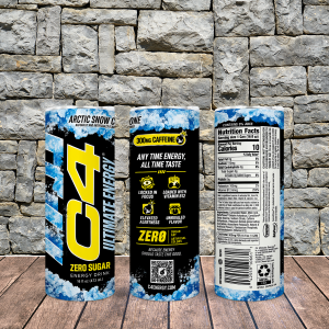 C4 Arctic Snow Cone 20 oz Stainless Steel Tumbler – Zero Sugar Energy Drink Inspired Design